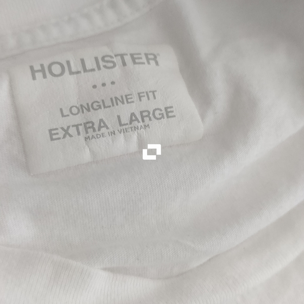 Hollister White Longline Fit T-Shirt
